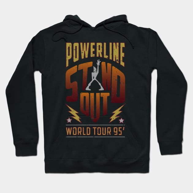 Powerline STAND OUT World Tour 95' retro vintage Hoodie by SantinoTaylor